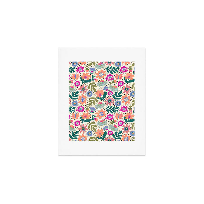 Summer Floral Pattern Art Print Gallery Image 1