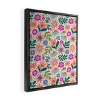 Summer Floral Pattern Framed Canvas Print Gallery Image 2