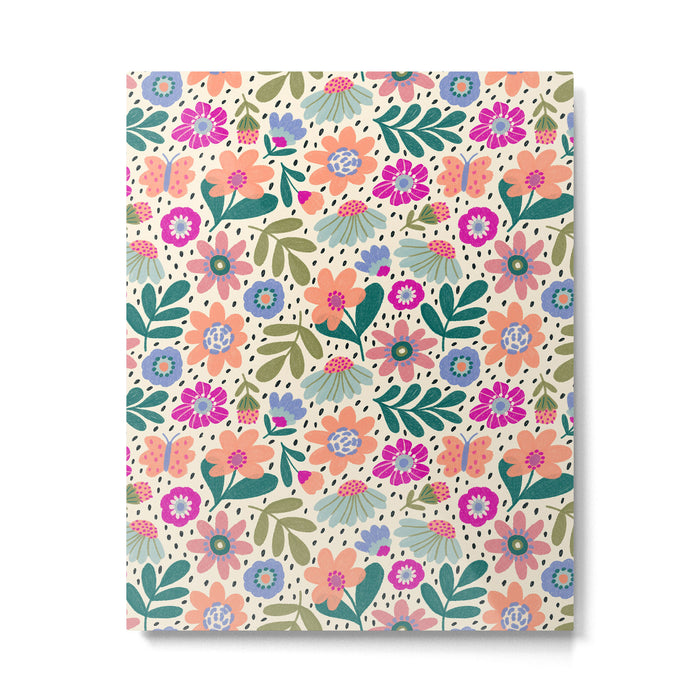 Summer Floral Pattern Metal Print Gallery Image 1