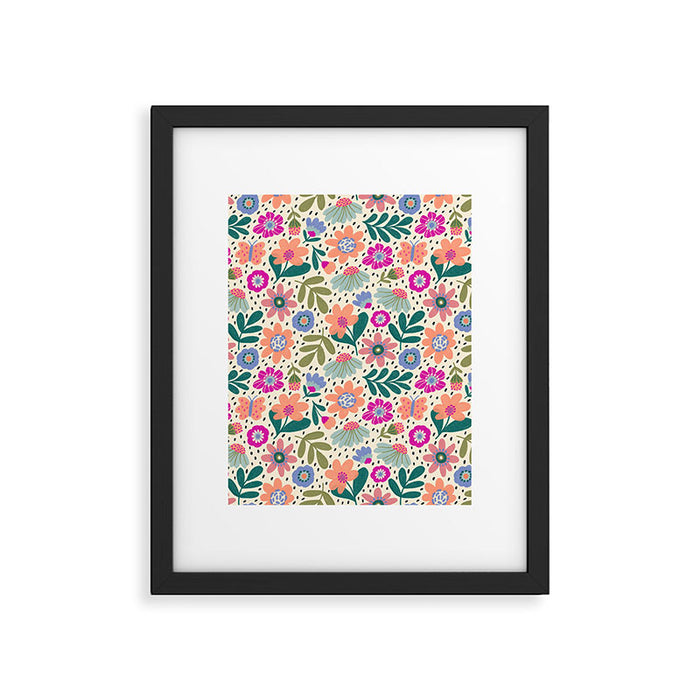 Summer Floral Pattern Framed Art Print Gallery Image 1