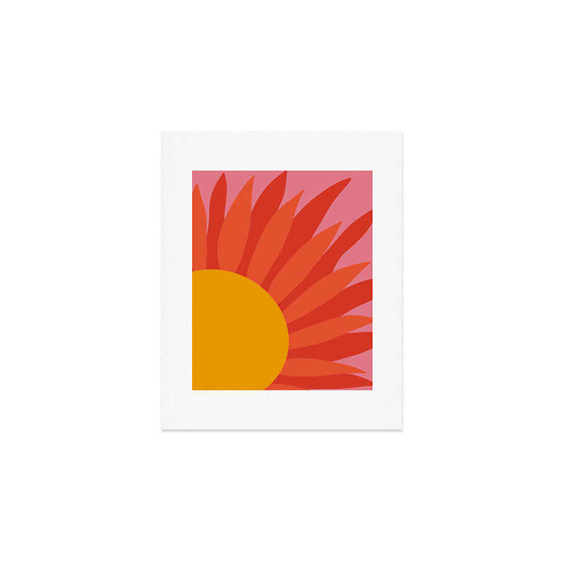 Summer Retro Sun  Art Print Gallery Image 1