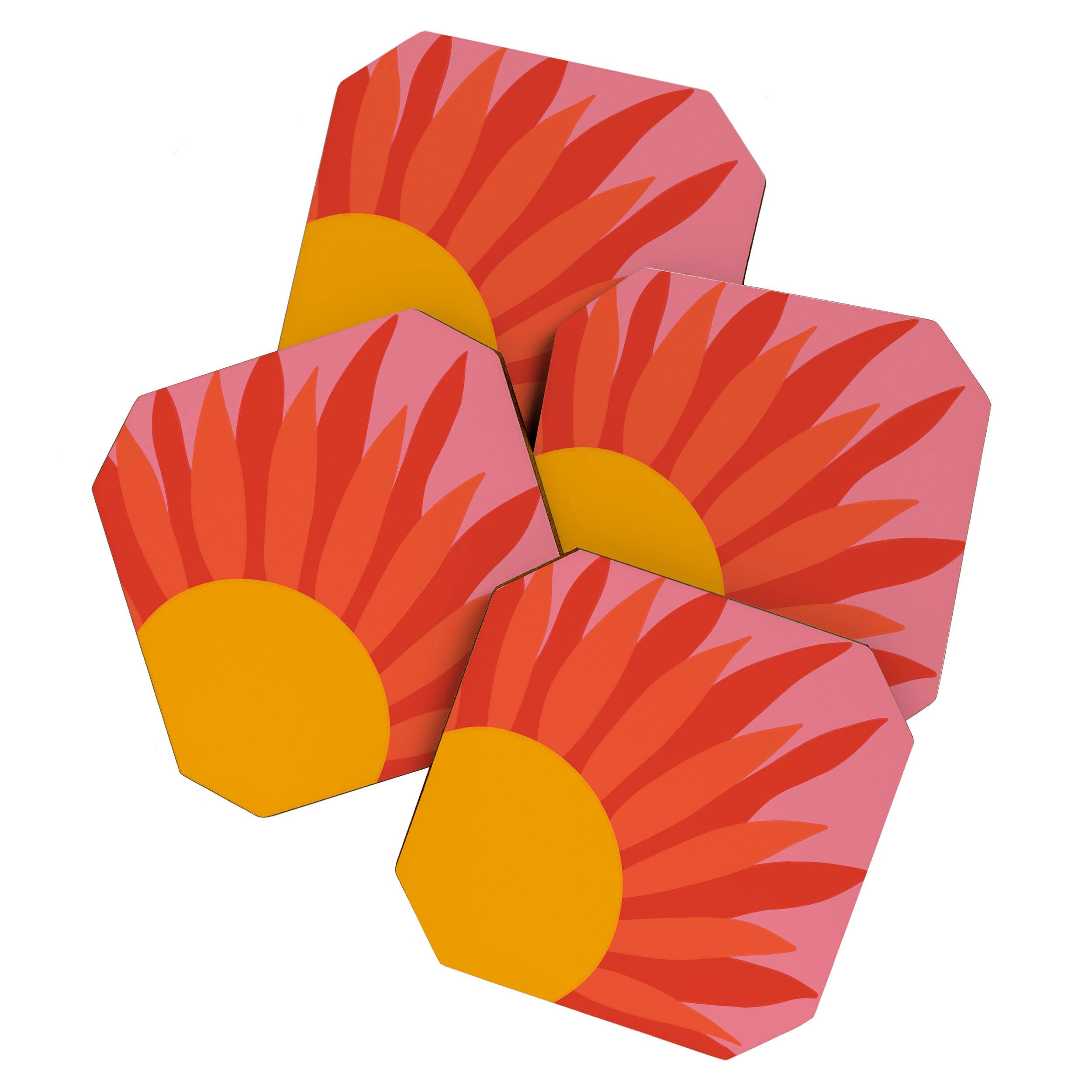 Summer Retro Sun  Coaster Gallery Image 1