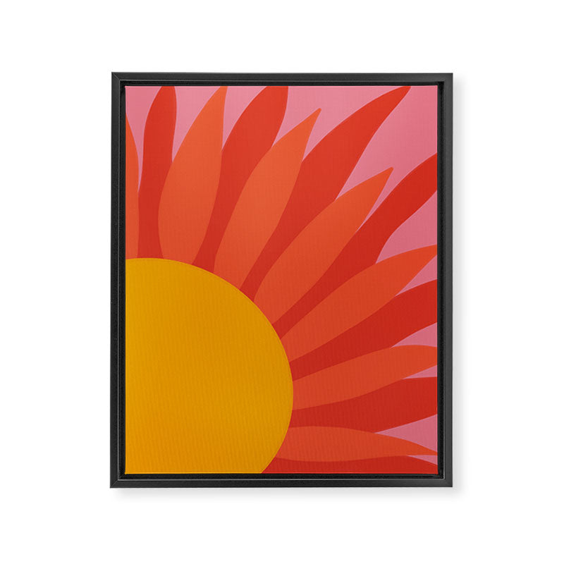 Summer Retro Sun  Framed Canvas Print Gallery Image 8