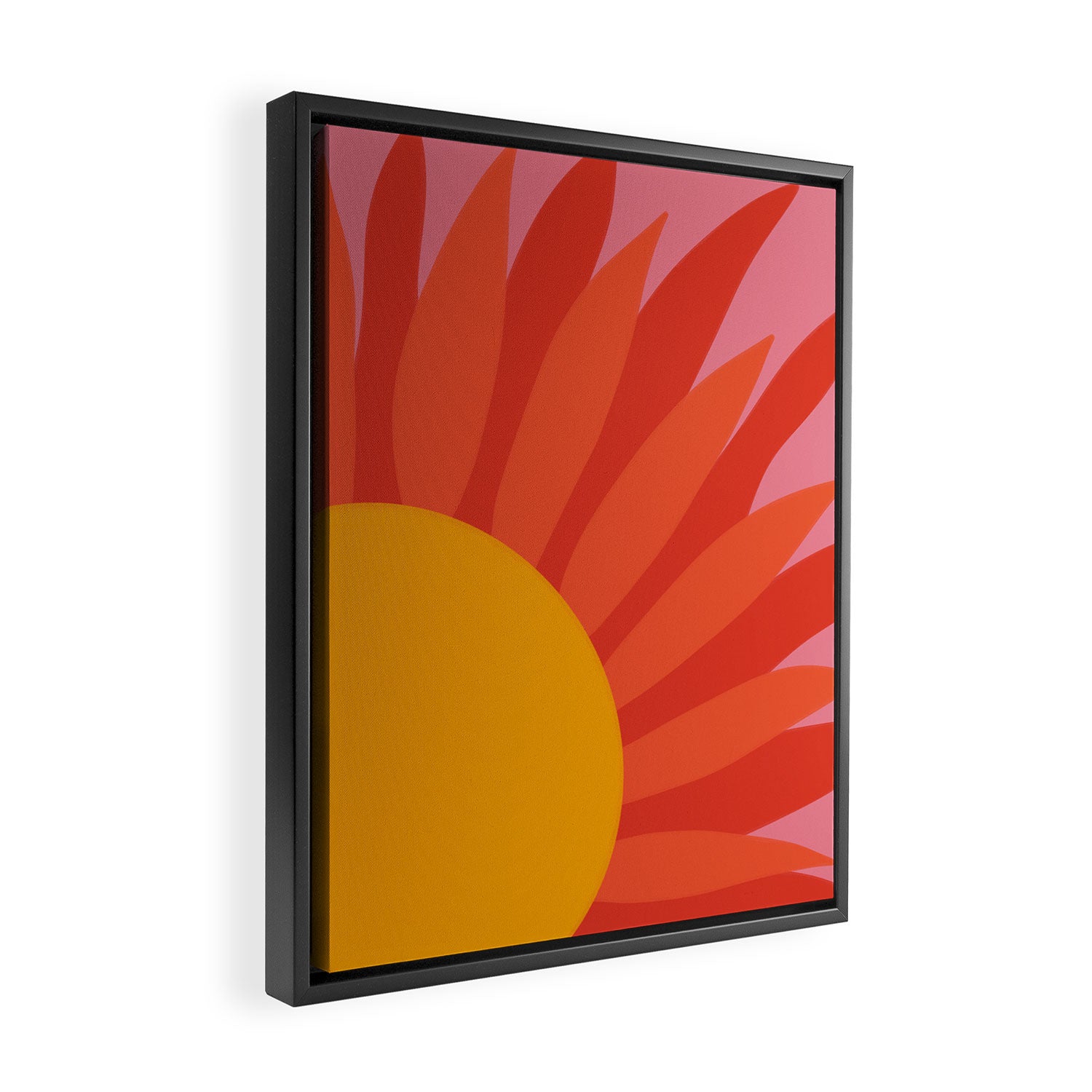 Summer Retro Sun  Framed Canvas Print Gallery Image 2