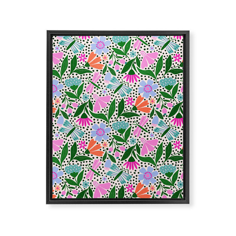 Summery Bright Floral  Framed Canvas Print Gallery Image 8
