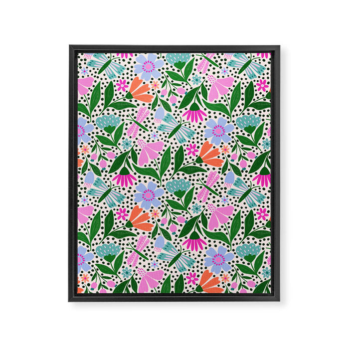 Summery Bright Floral  Framed Canvas Print Gallery Image 1