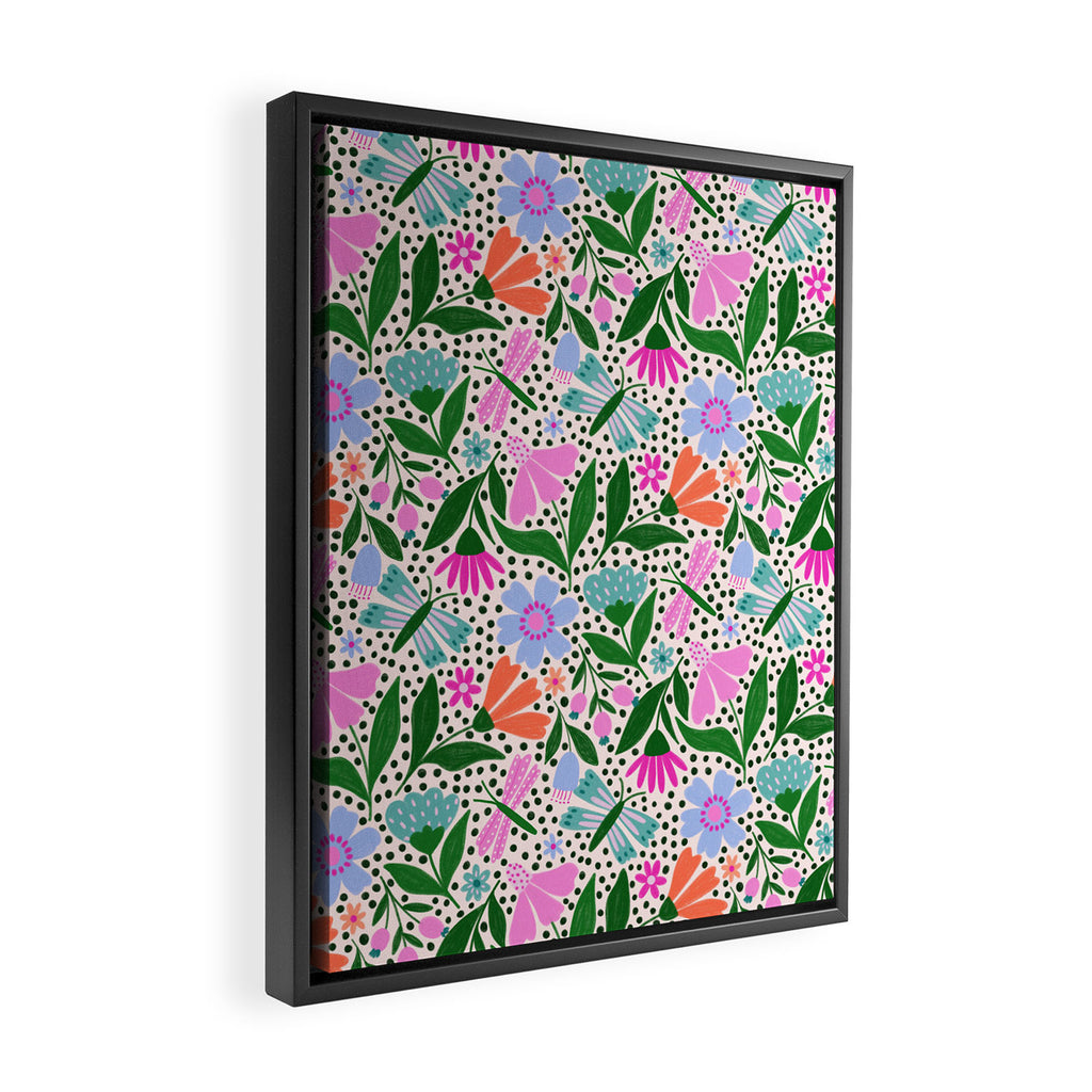Summery Bright Floral  Framed Canvas Print Gallery Image 2