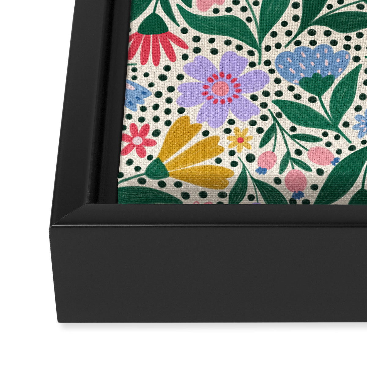 Summery Colorful Floral  Framed Canvas Print Gallery Image 3