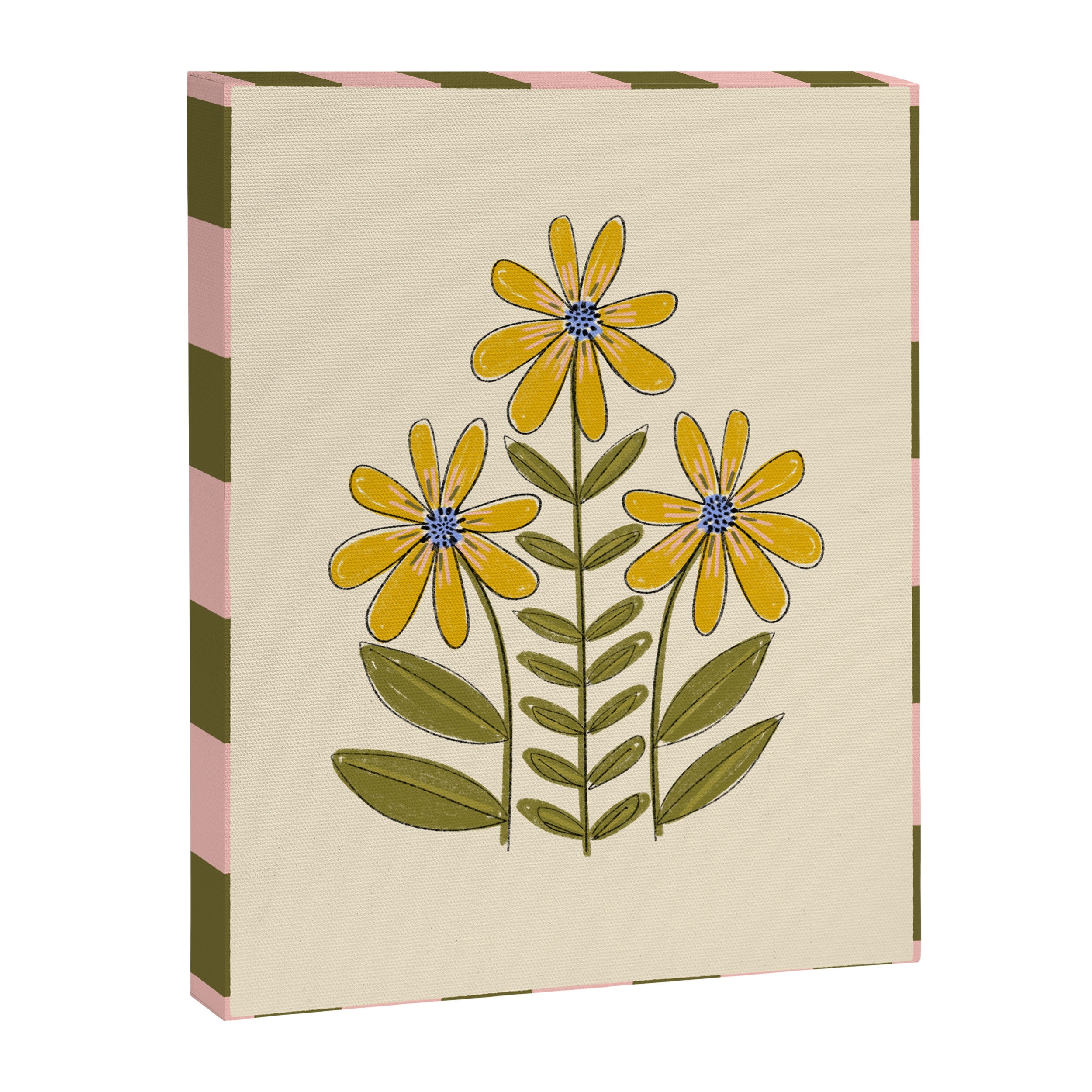 Sunflower - Block Print Canvas Print Gallery Image 8