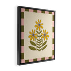 Sunflower - Block Print Framed Canvas Print Gallery Image 2