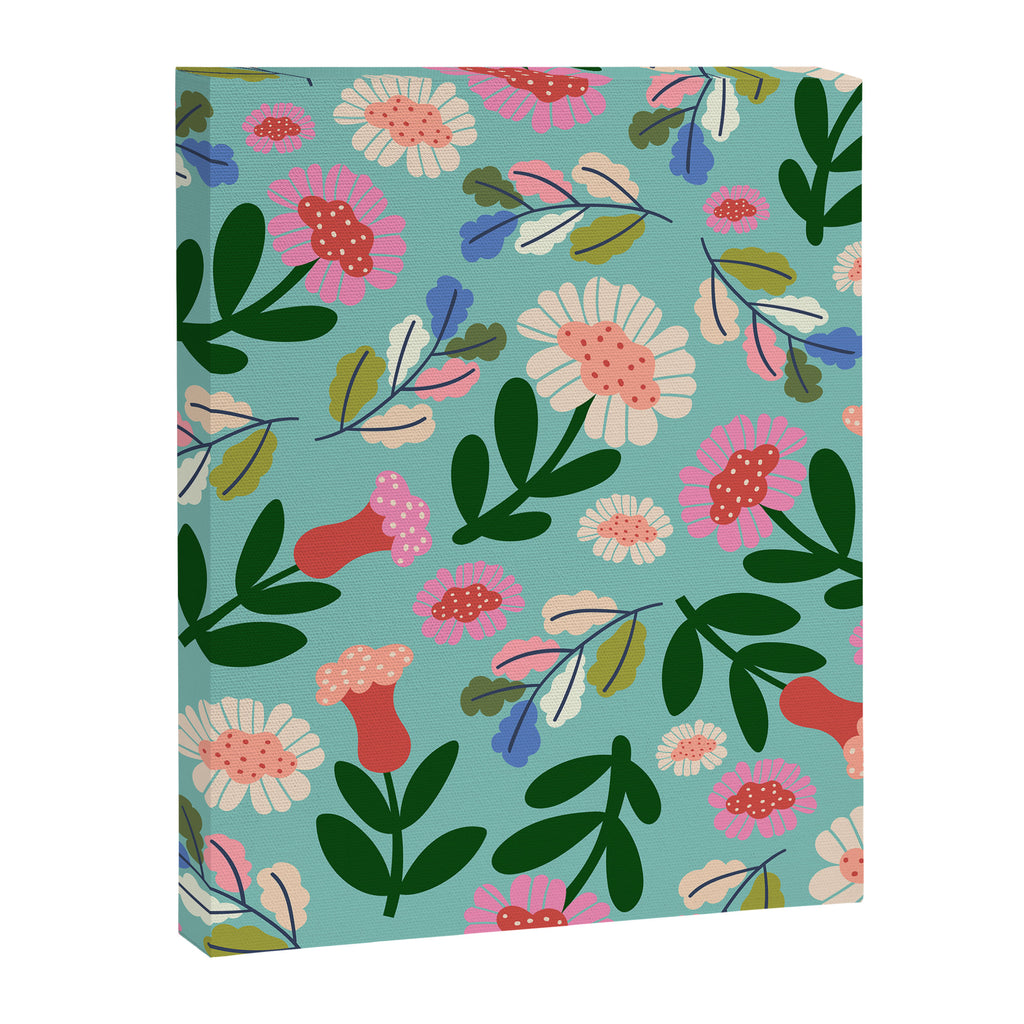 Super Bloom - Bright Floral Pattern Canvas Print Gallery Image 8