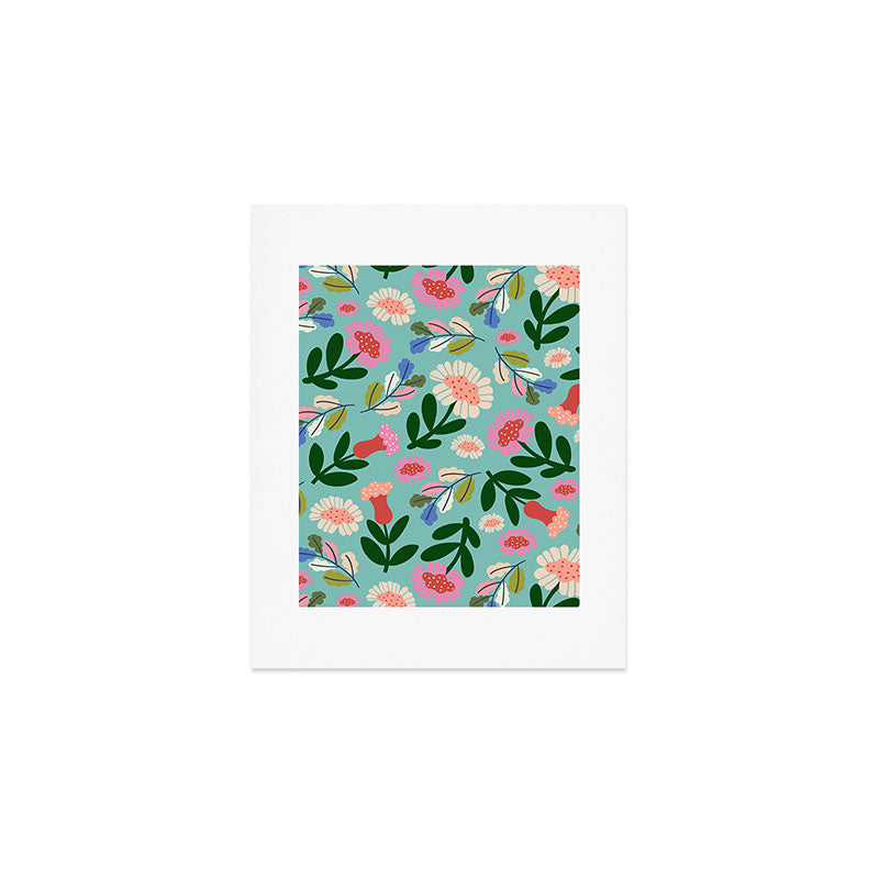 Super Bloom - Bright Floral Pattern Art Print Gallery Image 1