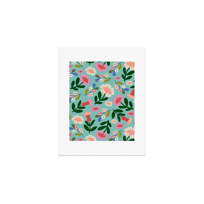 Super Bloom - Bright Floral Pattern Art Print Gallery Image 1