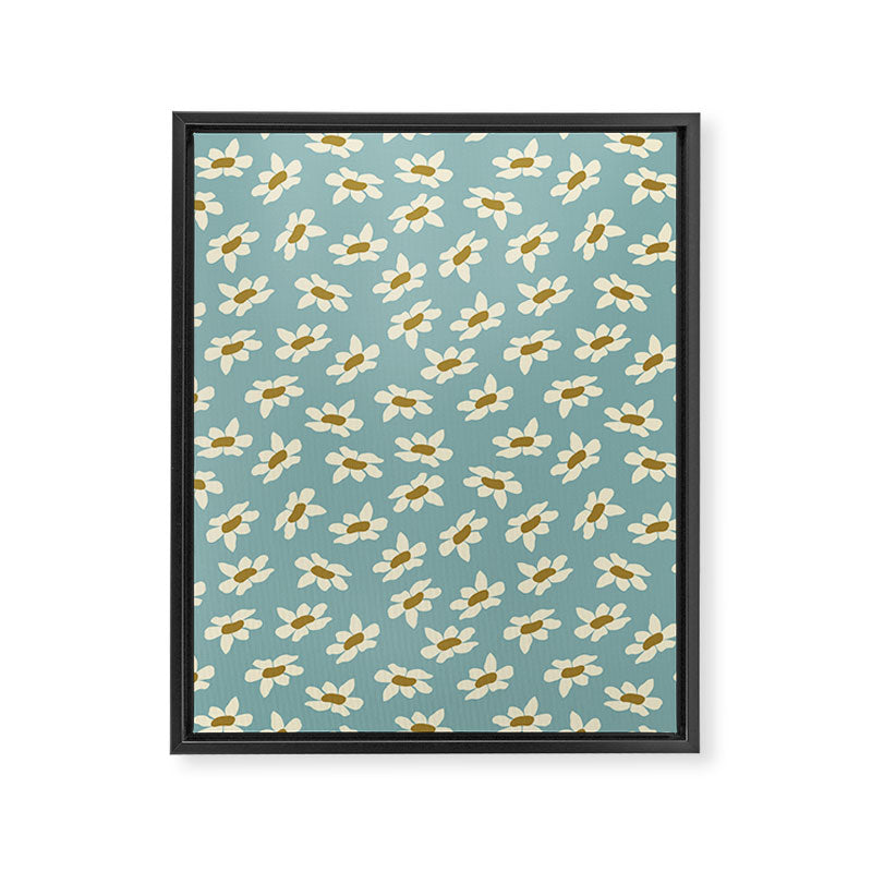Sweet Daisy Blue  Framed Canvas Print Gallery Image 6