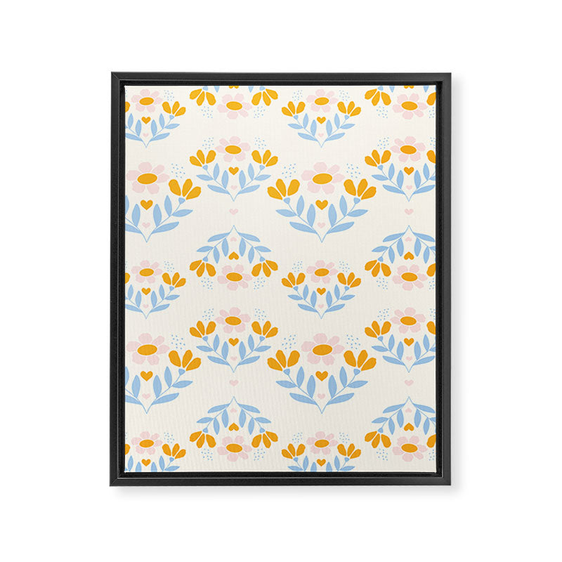 Sweet Love - Floral Pattern Framed Canvas Print Gallery Image 6