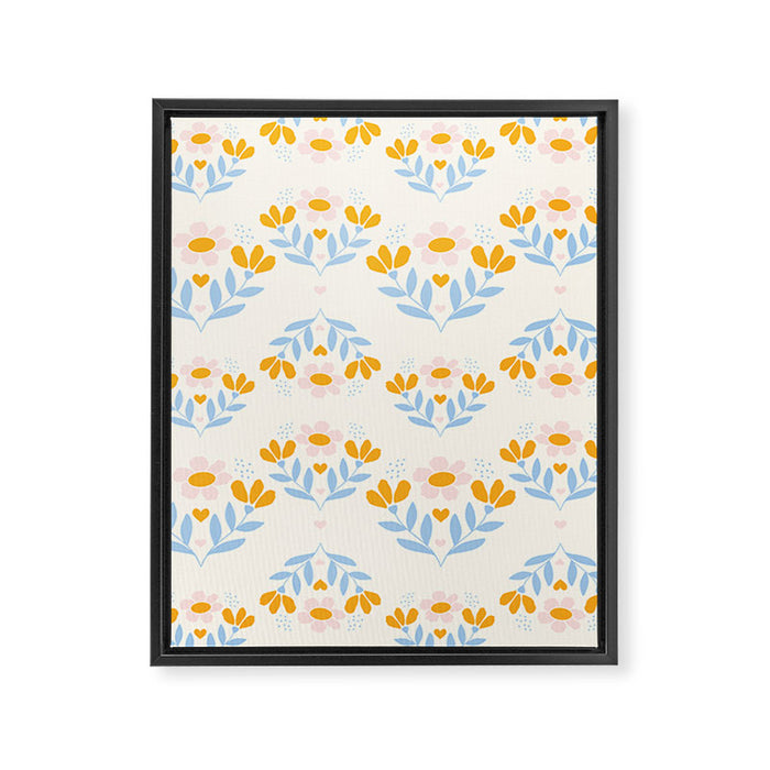 Sweet Love - Floral Pattern Framed Canvas Print Gallery Image 1