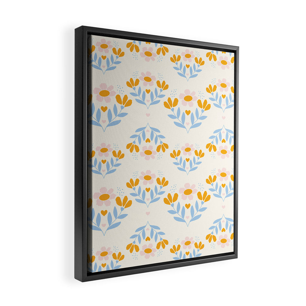 Sweet Love - Floral Pattern Framed Canvas Print Gallery Image 2