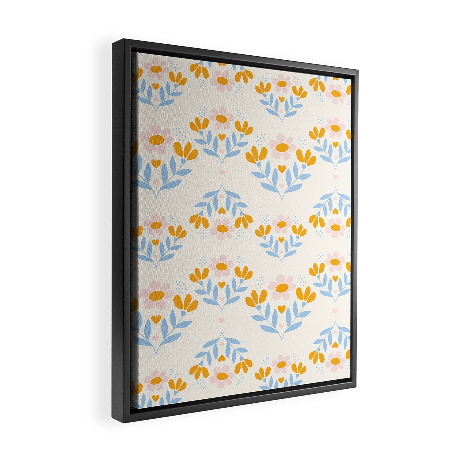 Sweet Love - Floral Pattern Framed Canvas Print Gallery Image 2