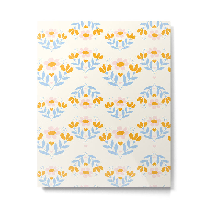Sweet Love - Floral Pattern Metal Print Gallery Image 1