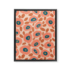 Textured Bold Flower - Peach Framed Canvas Print Gallery Image 8