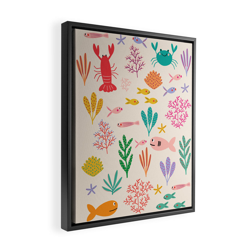 The Happy Ocean  Framed Canvas Print Gallery Image 2