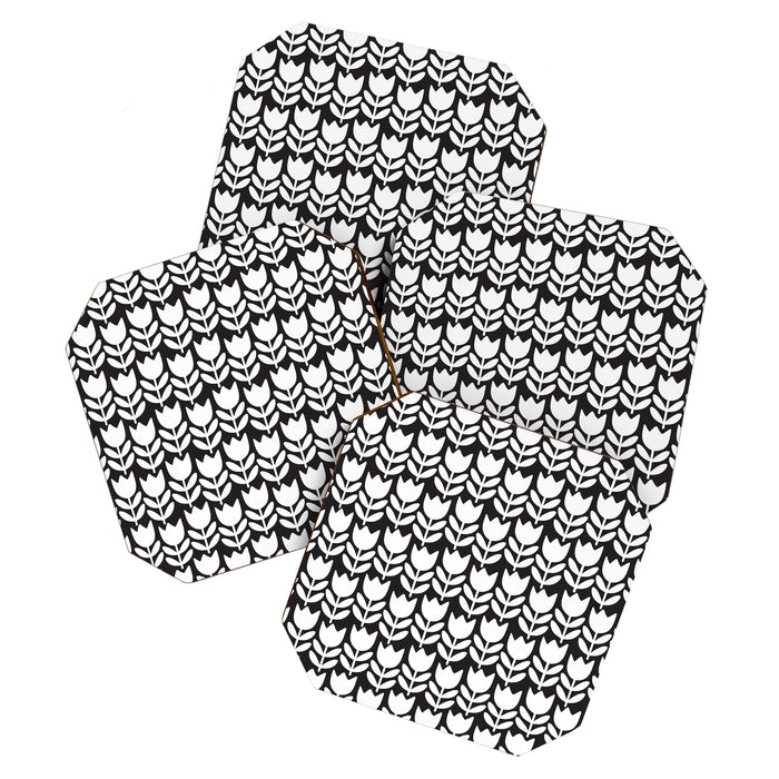 Tulip - Black & White  Coaster Gallery Image 1
