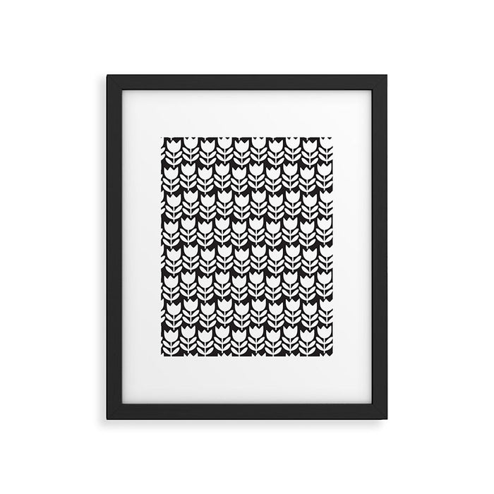Tulip - Black & White  Framed Art Print Gallery Image 1