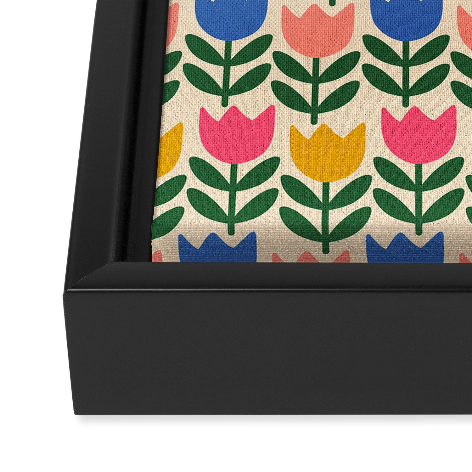 Tulip - Floral pattern 1 Framed Canvas Print Gallery Image 3