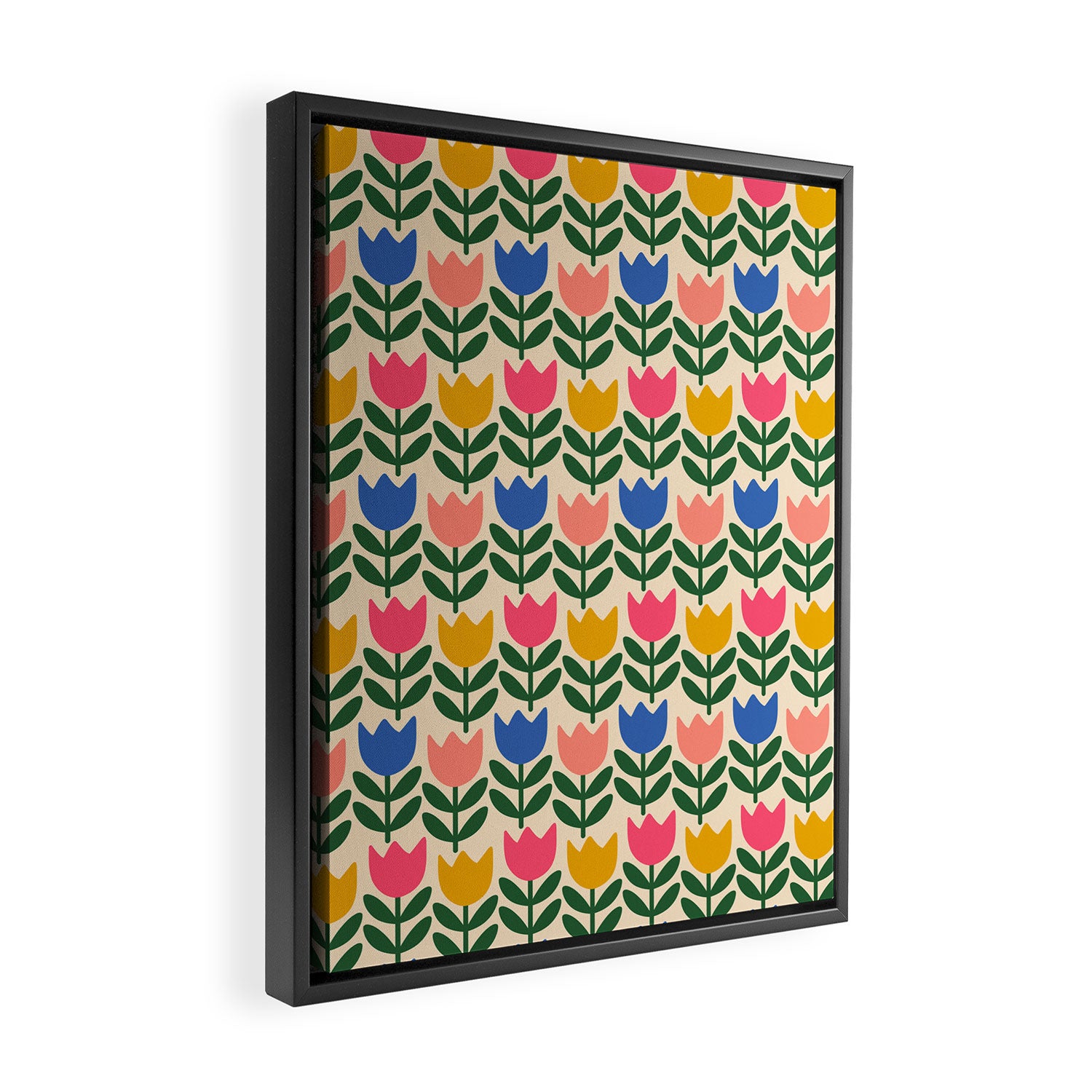 Tulip - Floral pattern 1 Framed Canvas Print Gallery Image 2