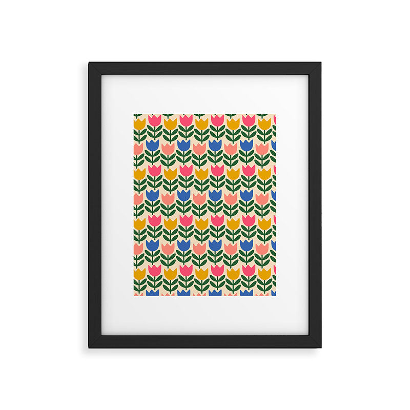 Tulip - Floral pattern 1 Framed Art Print Gallery Image 6