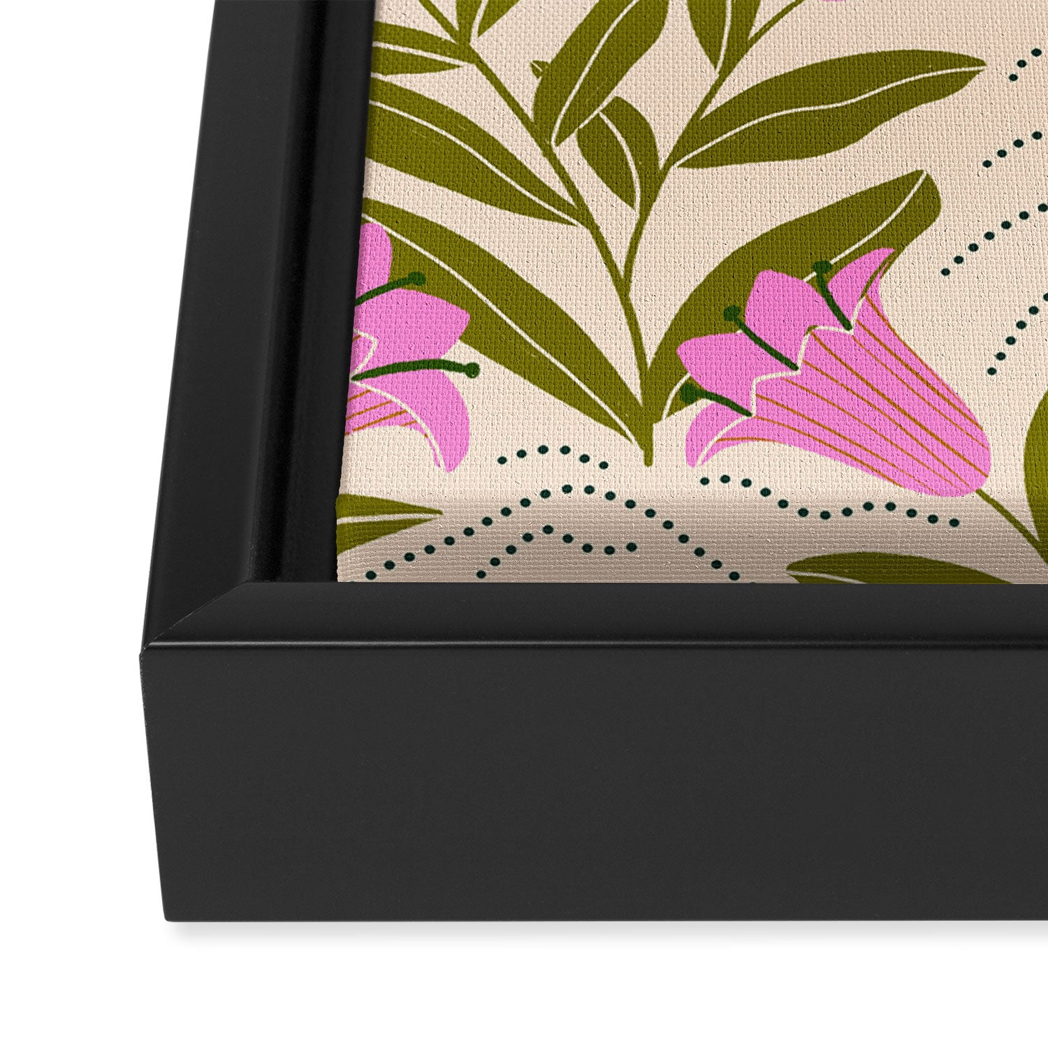 Tulip - Floral Pattern  Framed Canvas Print Gallery Image 3