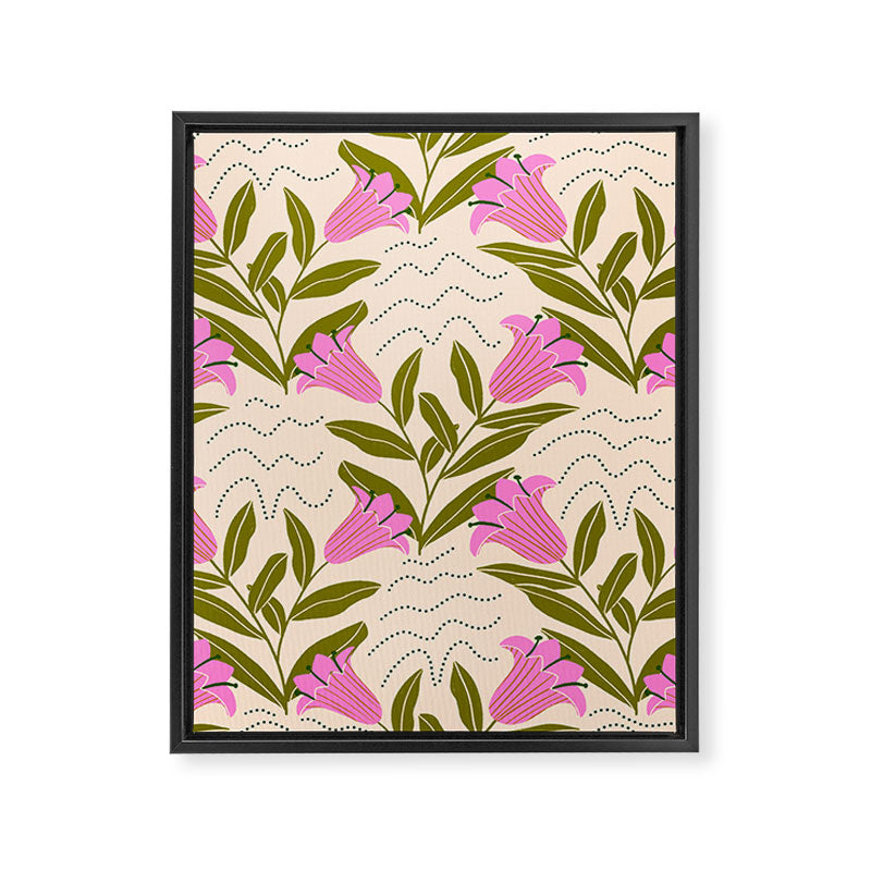 Tulip - Floral Pattern  Framed Canvas Print Gallery Image 8