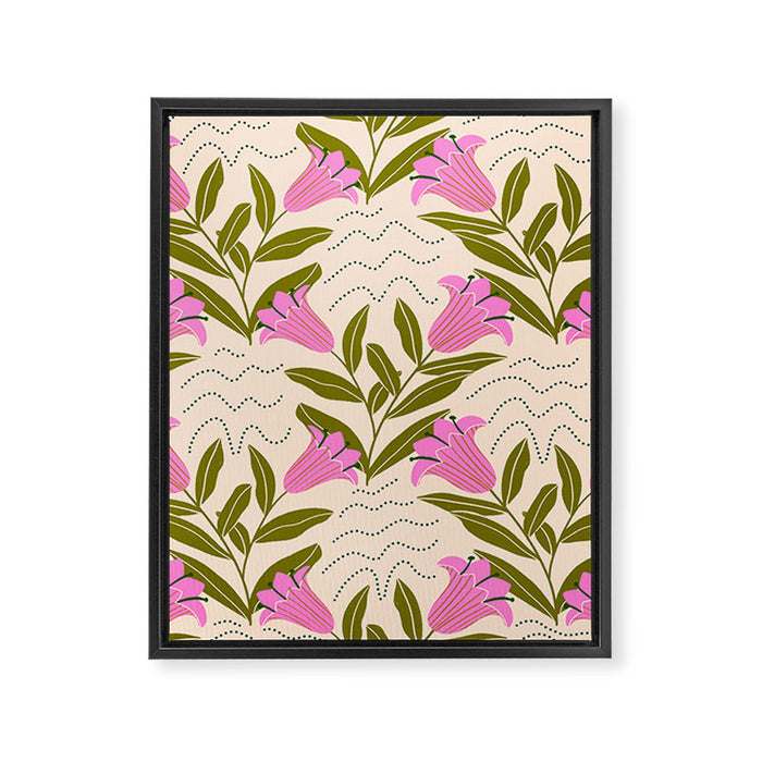 Tulip - Floral Pattern  Framed Canvas Print Gallery Image 1