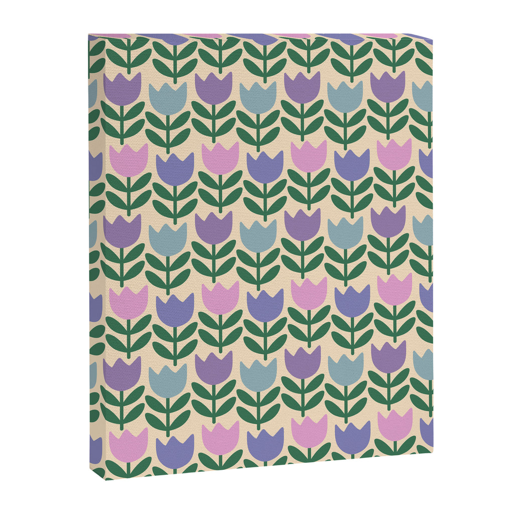 Tulip - Pastel Floral Pattern Canvas Print Gallery Image 8