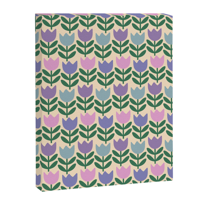 Tulip - Pastel Floral Pattern Canvas Print Gallery Image 1