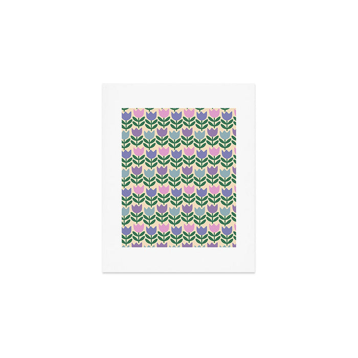 Tulip - Pastel Floral Pattern Art Print Gallery Image 1