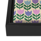 Tulip - Pastel Floral Pattern Framed Canvas Print Gallery Image 3