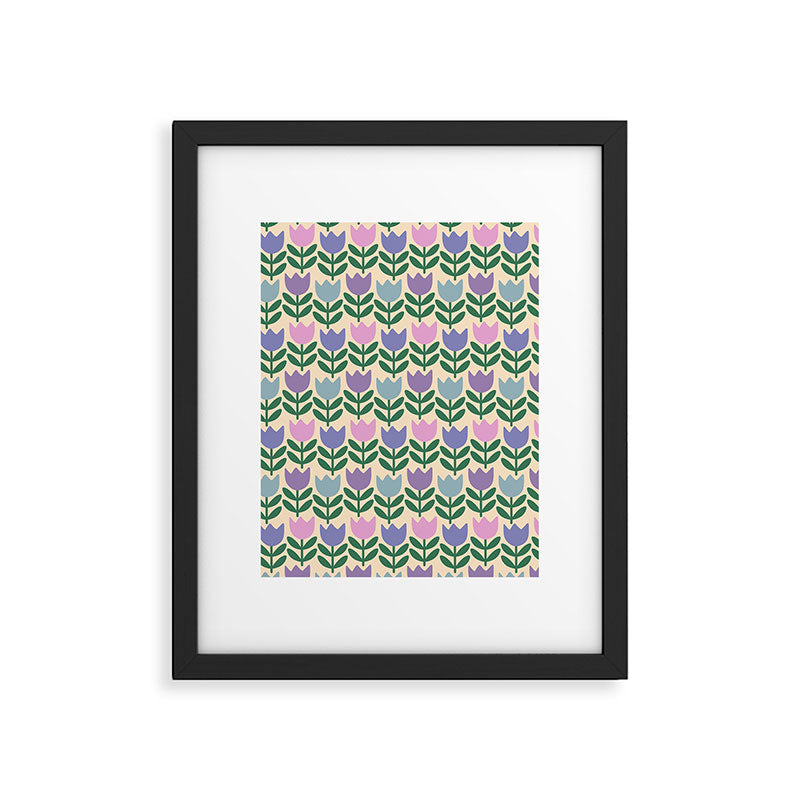 Tulip - Pastel Floral Pattern Framed Art Print Gallery Image 6