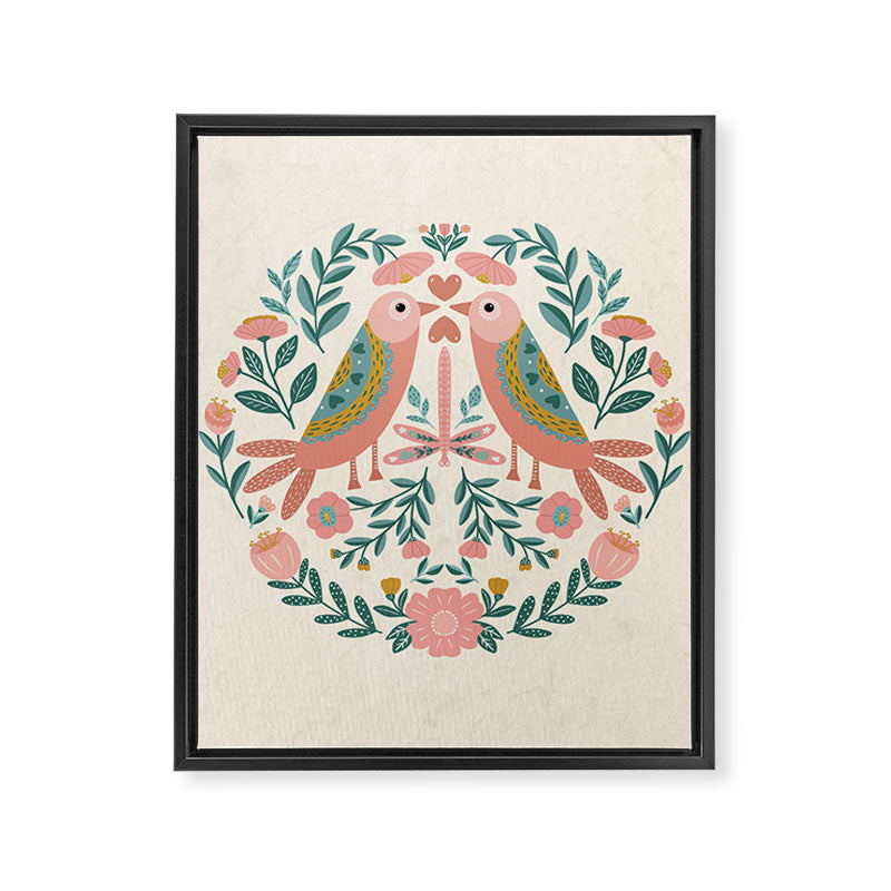 twin birds Framed Canvas Print Gallery Image 8