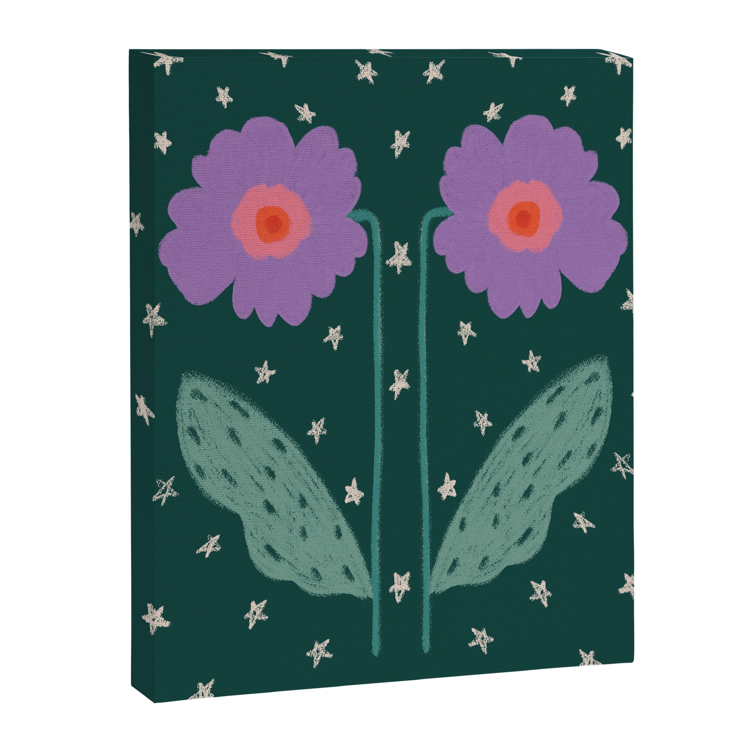 Twin Textured Flower  Canvas Print Gallery Image 6