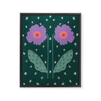 Twin Textured Flower  Framed Canvas Print Gallery Image 6