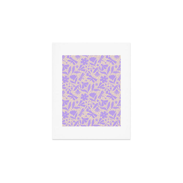 Very-Peri Floral  Art Print Gallery Image 1