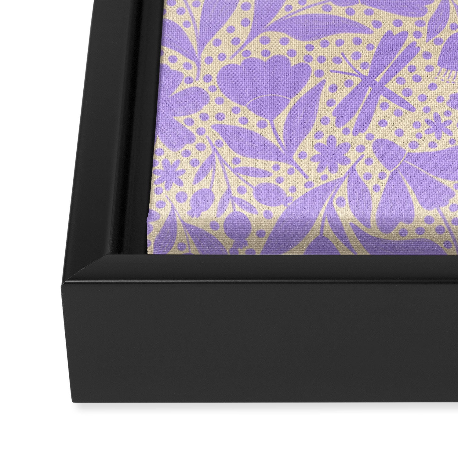 Very-Peri Floral  Framed Canvas Print Gallery Image 3