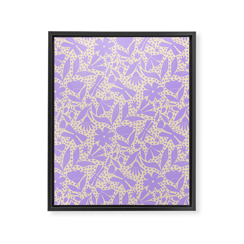 Very-Peri Floral  Framed Canvas Print Gallery Image 8