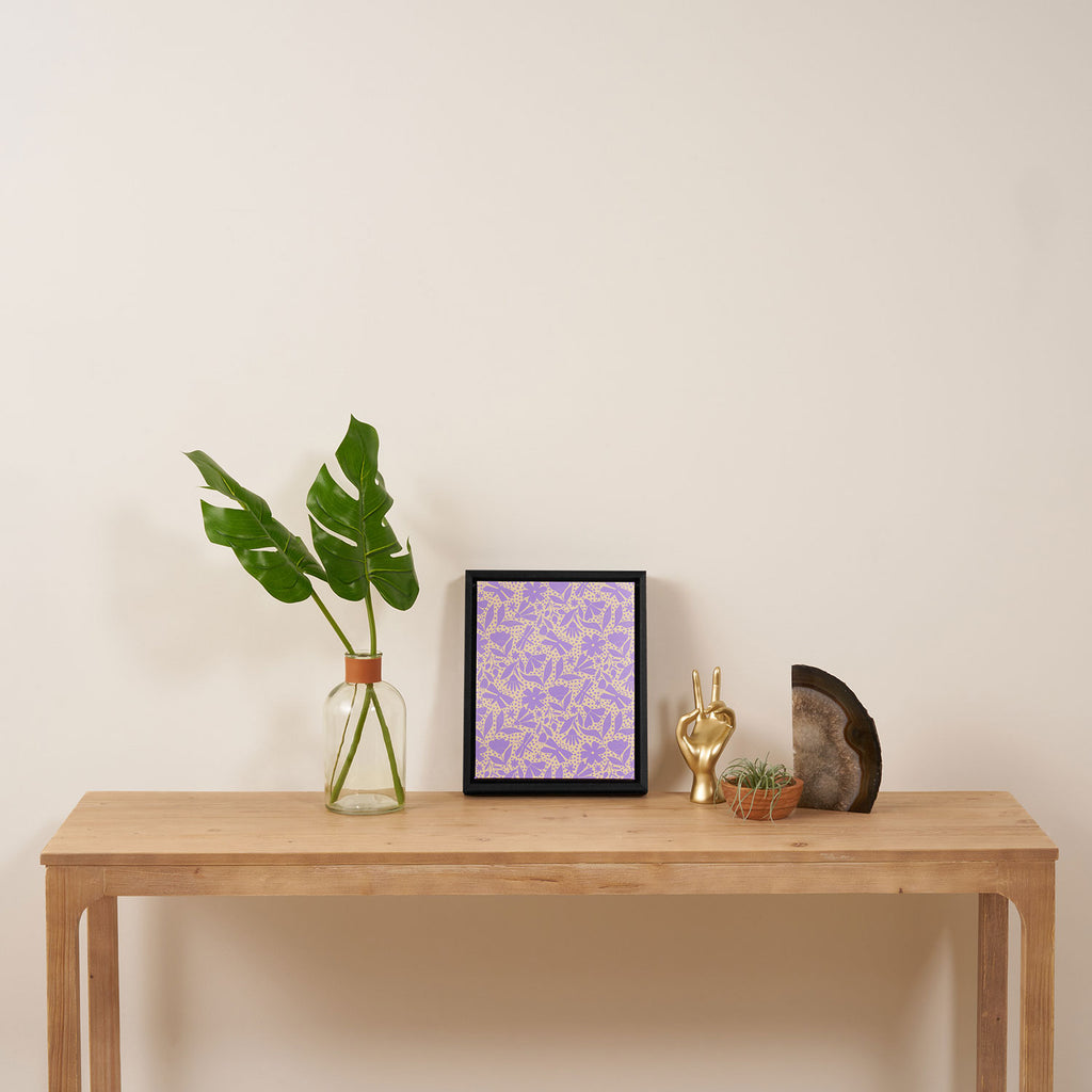Very-Peri Floral  Framed Canvas Print Gallery Image 4
