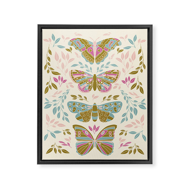Vintage Butterflies  Framed Canvas Print Gallery Image 6