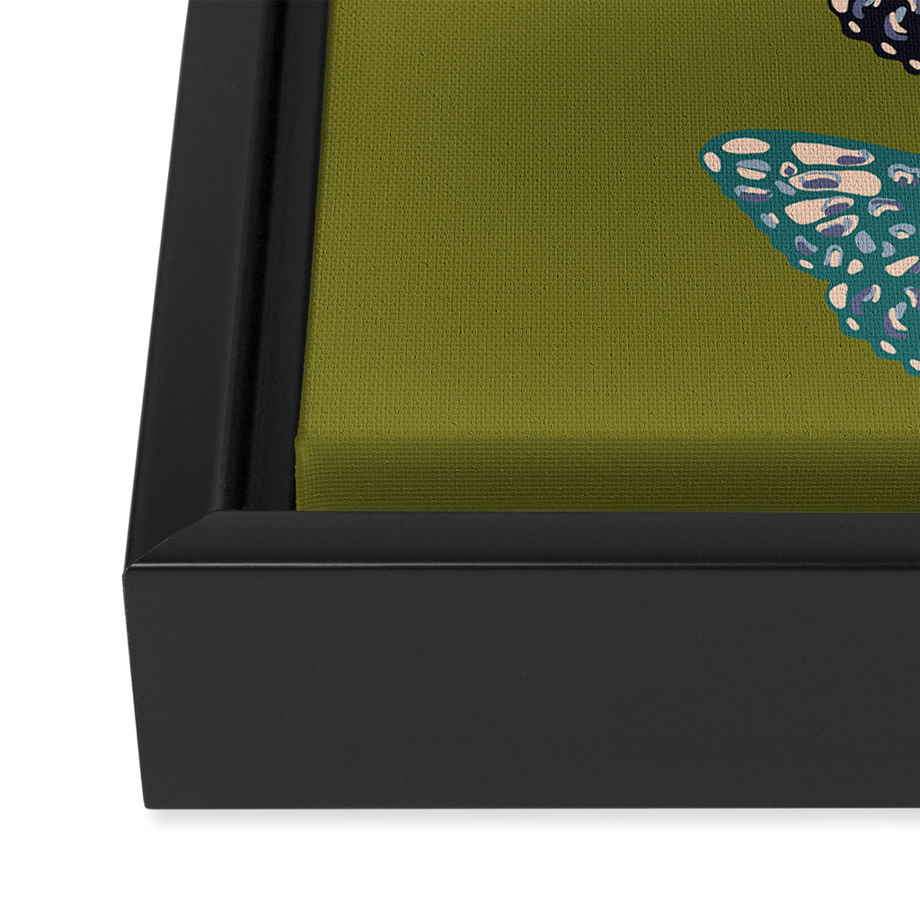 Vintage Butterflies - Mid-century modern  Framed Canvas Print Gallery Image 3
