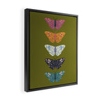 Vintage Butterflies - Mid-century modern  Framed Canvas Print Gallery Image 2