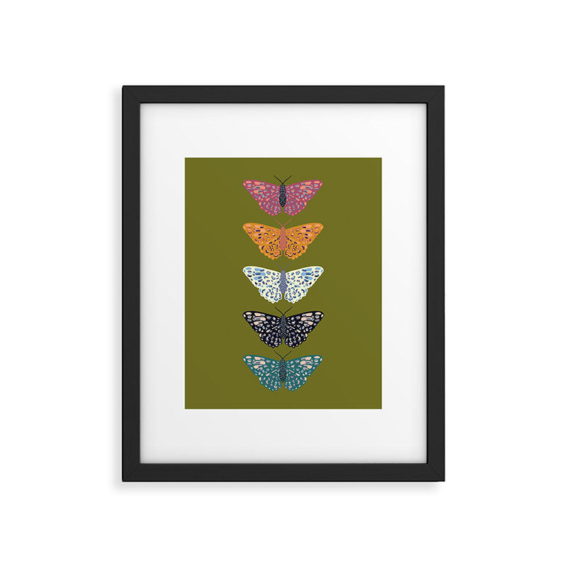 Vintage Butterflies - Mid-century modern  Framed Art Print Gallery Image 5