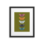Vintage Butterflies - Mid-century modern  Framed Art Print Gallery Image 5